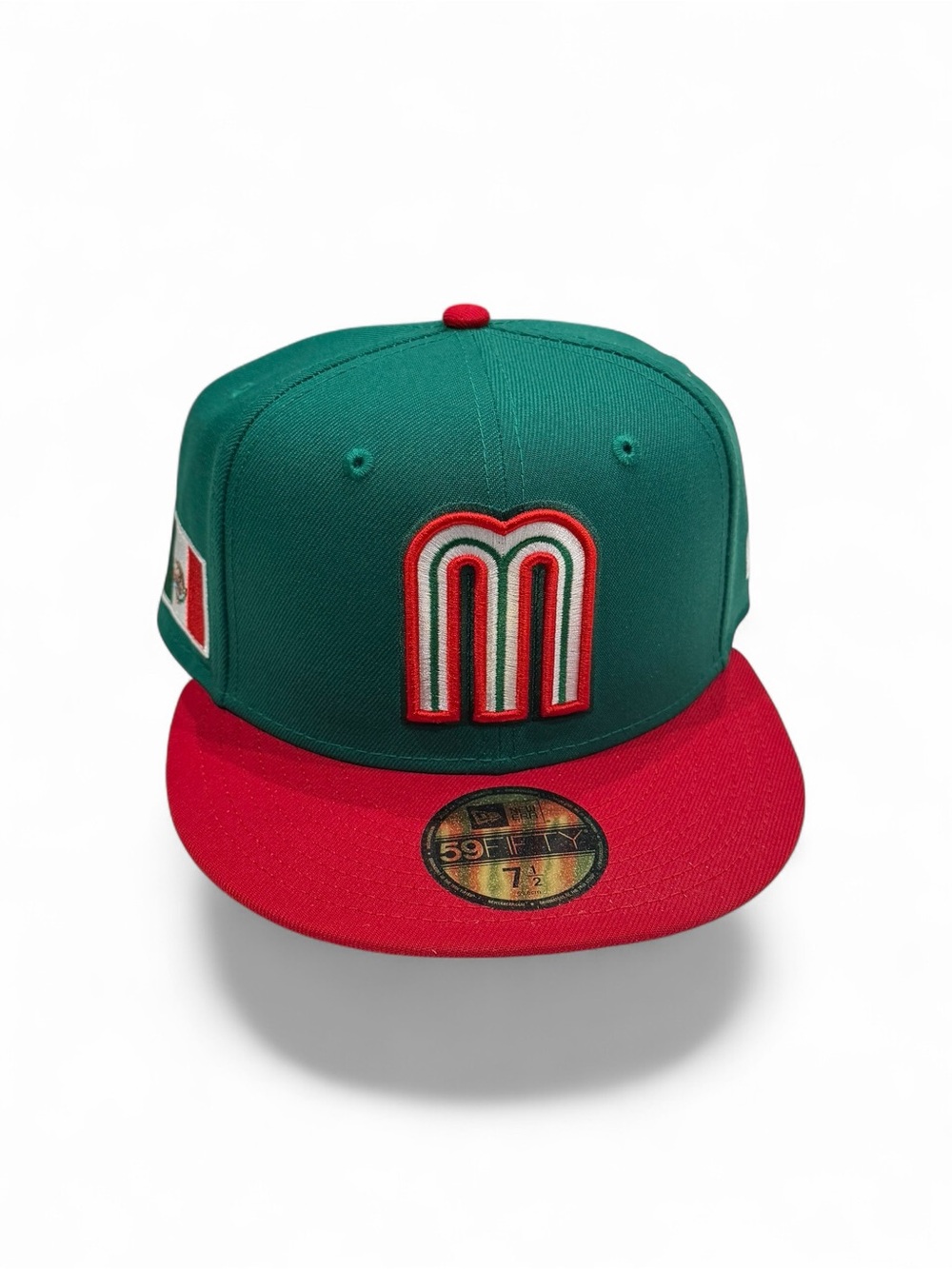 New Era 59 FIFTY 7 1/2 Mexico Baseball Fitted Hat Green Red